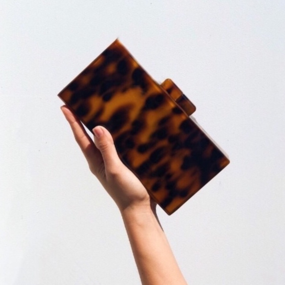 Tortoiseshell Acrylic Clutch